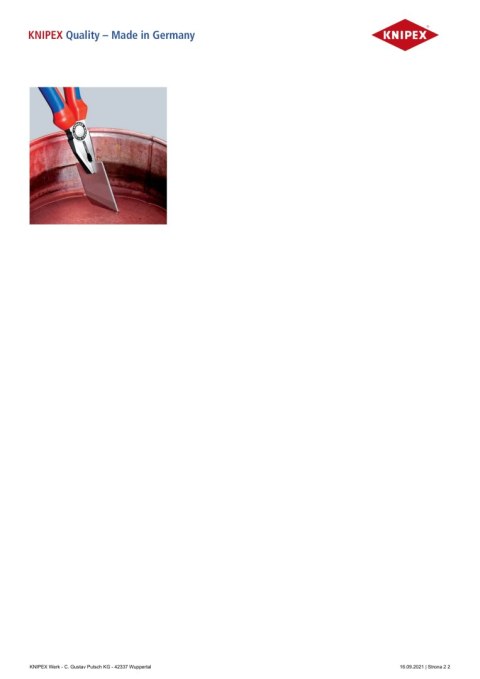 KNIPEX SZCZYPCE UNIWERSALNE PVC 200MM KNIPEX SZCZYPCE UNIWERSALNE PVC 200MM