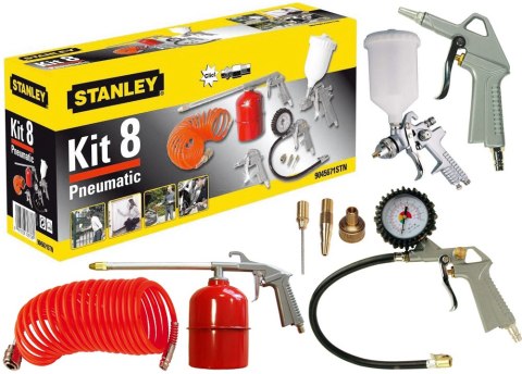 STANLEY ZESTAW AKCESORII PNEUMATYCZNYCH 8 SZT. STANLEY ZESTAW AKCESORII PNEUMATYCZNYCH 8 SZT.