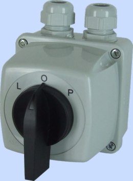 ELEKTROMET ŁĄCZNIK KRZYWKOWY L-0-P 3P 16A IP44 ŁUK E16-43 W OBUDOWIE
