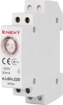 ENEXT LAMPKA SYGNALIZACYJNA NA SZYNĘ DIN E.I.DIN.220 BIAŁA