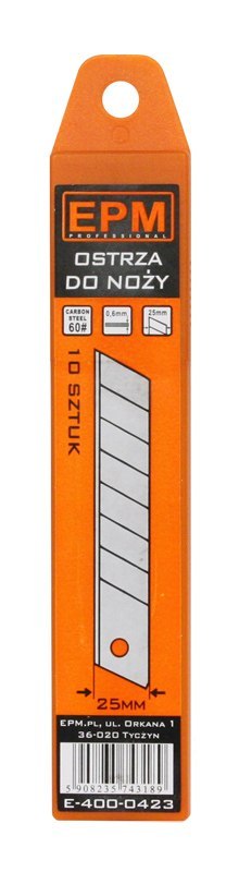 EPM OSTRZA ŁAMANE 25MM 10 SZTUK EPM OSTRZA ŁAMANE 25MM 10 SZTUK