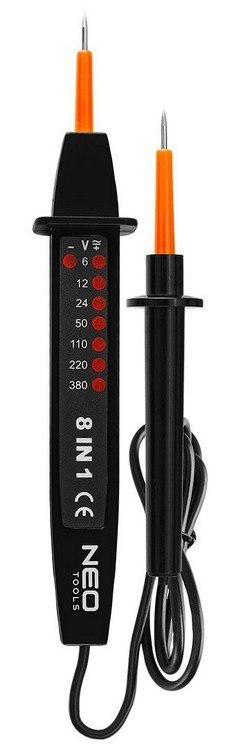 NEO WIELOFUNKCYJNY TESTER NAPIĘCIA 8 W 1 AC/DC 6-380V NEO WIELOFUNKCYJNY TESTER NAPIĘCIA 8 W 1 AC/DC 6-380V