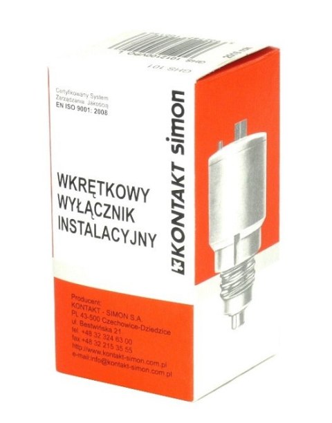 SIMON WYŁĄCZNIK NADMIAROWY WKRĘTKOWY S101S L10A SIMON WYŁĄCZNIK NADMIAROWY WKRĘTKOWY S101S L10A