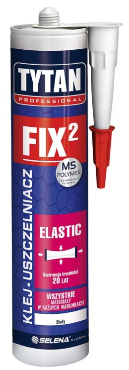 TYTAN KLEJ MONTAŻOWY FIX2 ELASTIC 290ML BIAŁY TYTAN