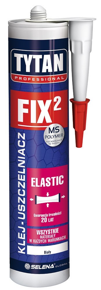 TYTAN KLEJ MONTAŻOWY FIX2 ELASTIC 290ML BIAŁY TYTAN TYTAN KLEJ MONTAŻOWY FIX2 ELASTIC 290ML BIAŁY TYTAN