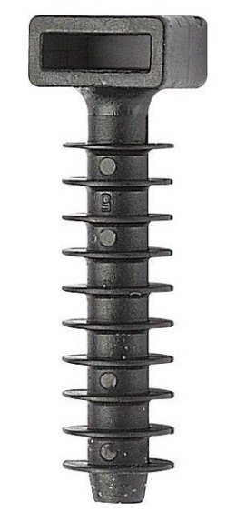 UN KOŁEK MONTAŻOWY CZARNY DO OPASEK F=8MM BMKN5458E 1SZTUKA