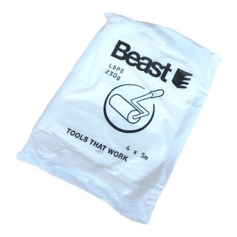 BEAST Folia budowlana malarska ochronna mocna LDPE 4x5M 230g BEAST Folia budowlana malarska ochronna mocna LDPE 4x5M 230g