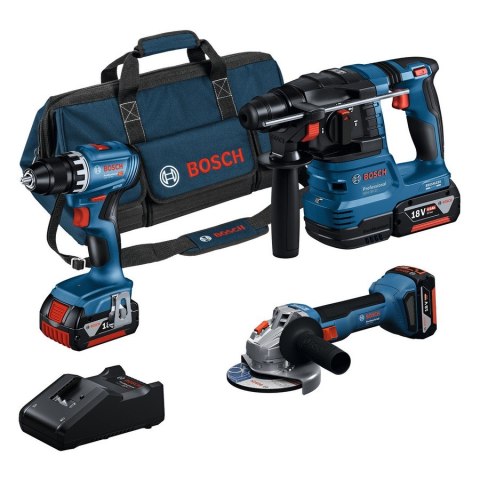 BOSCH ZESTAW COMBI GSR18V-45 + GWS18V-8 + GBH18V-22 3*4.0AH BOSCH ZESTAW COMBI GSR18V-45 + GWS18V-8 + GBH18V-22 3*4.0AH