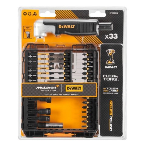 DEWALT ZESTAW BITÓW Z UCHWYTEM KĄTOWYM MCLAREN 35 EL. DEWALT ZESTAW BITÓW Z UCHWYTEM KĄTOWYM MCLAREN 35 EL.