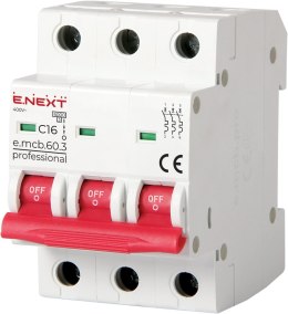 ENEXT WYŁĄCZNIK NADPRĄDOWY MCB.PRO60 3P C16A 6KA