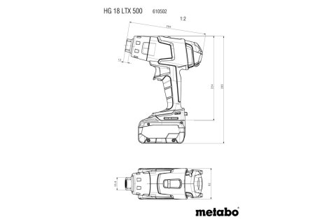 METABO AKUMULATOROWA OPALARKA HG 18 LTX 500 0*AH METABO AKUMULATOROWA OPALARKA HG 18 LTX 500 0*AH