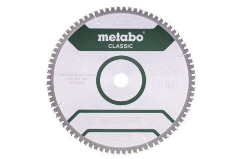 METABO PIŁA TARCZOWA MULTI CUT CLASSIC 305*30MM Z80. METABO PIŁA TARCZOWA MULTI CUT CLASSIC 305*30MM Z80.