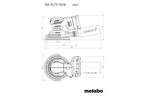 METABO SZLIFIERKA AKUMULATOROWA MIMOŚRODOWA SXA 18 LTX 150 BL 0*AH METABO SZLIFIERKA AKUMULATOROWA MIMOŚRODOWA SXA 18 LTX 150 BL 0*AH