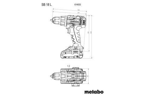 METABO WIERTARKO-WKRĘTARKA AKUM.UDAROWA 18V SB 18 L 2*2.0AH METABO WIERTARKO-WKRĘTARKA AKUM.UDAROWA 18V SB 18 L 2*2.0AH