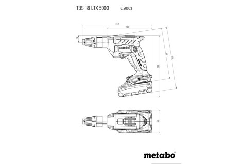 METABO WKRĘTARKA AKUM. DO PŁYT GIPSOWYCH TBS 18 LTX BL 5000 0*AH METABO WKRĘTARKA AKUM. DO PŁYT GIPSOWYCH TBS 18 LTX BL 5000 0*AH