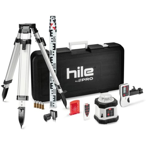 PRO NIWELATOR LASEROWY ROTACYJNY HILE D400 + STATYW + ŁATA PRO NIWELATOR LASEROWY ROTACYJNY HILE D400 + STATYW + ŁATA