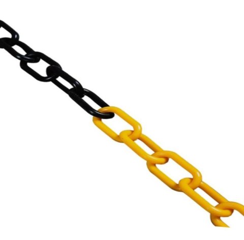 UN ŁAŃCUCH PLASTIKOWY ŻÓŁTO-CZARNY 6*29MM 25MB SZPULA UN ŁAŃCUCH PLASTIKOWY ŻÓŁTO-CZARNY 6*29MM 25MB SZPULA