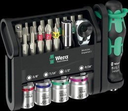 WERA ZESTAW BITY I NASADKI + UCHWYT TOOL-CHECK, 21 CZĘŚCI