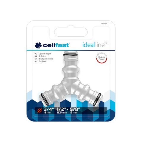 CELLFAST ŁĄCZNIK - TRÓJNIK 1/2" (ABS) CELLFAST ŁĄCZNIK - TRÓJNIK 1/2" (ABS)