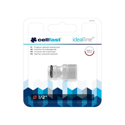 CELLFAST PRZYŁĄCZE Z GWINTEM ZEWNĘTRZNYM 1/2" (ABS)