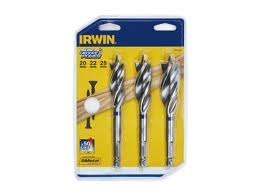 IRWIN ZESTAW WIERTEŁ DO DREWNA 3szt. 20-25mm ŚWIDRY BLUE GROOVE POWER IRWIN