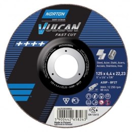 NORTON TARCZA FLEX 27 125x6,4x22,2 A 30 P VULCAN NORTON