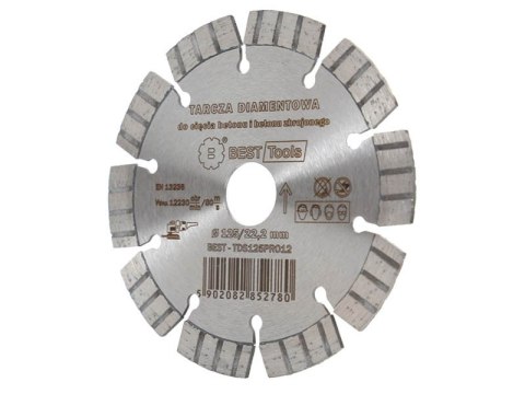 BEST TOOLS TARCZA DIAMENTOWA 125x22,2mm SEGMENTOWA STANDARD TIGER BEST BEST TOOLS TARCZA DIAMENTOWA 125x22,2mm SEGMENTOWA STANDARD TIGER BEST
