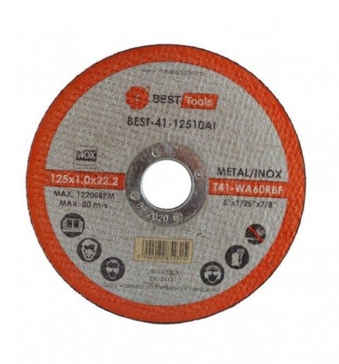 BEST TOOLS TARCZA FLEX 41 125x1,0x22,2 A60 RBF BEST TOOLS BEST TOOLS TARCZA FLEX 41 125x1,0x22,2 A60 RBF BEST TOOLS
