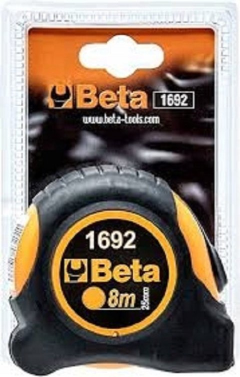 BETA PRZYMIAR zwijany, taśma stalowa,, obudowa ABS, klasa II 8m x 25mm •BETA• BETA PRZYMIAR zwijany, taśma stalowa,, obudowa ABS, klasa II 8m x 25mm •BETA•