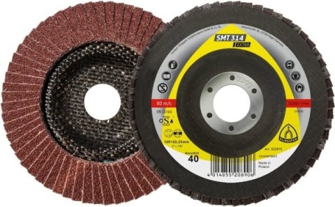 KLINGSPOR ŚCIERNICA TALERZOWA LISTKOWA 115mm gr.120 SMT 314 KLINGSPOR KLINGSPOR ŚCIERNICA TALERZOWA LISTKOWA 115mm gr.120 SMT 314 KLINGSPOR