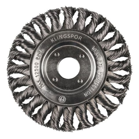 KLINGSPOR SZCZOTKA TARCZOWA drut splatany, stal falista 125x14x22,23mm (1/1) KLINGSPOR KLINGSPOR SZCZOTKA TARCZOWA drut splatany, stal falista 125x14x22,23mm (1/1) KLINGSPOR