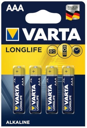 VARTA BATERIA LONG LIFE LR 03 AAA 4szt. VARTA VARTA BATERIA LONG LIFE LR 03 AAA 4szt. VARTA