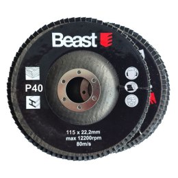 BEAST TARCZA DO SZLIFOWANIA LAMELKOWA LAMELKA P40 115mm 3 SZT