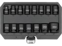 YATO ZESTAW NASADEK UDAROWYCH KRÓTKICH 1/2'' 15 SZT. 10-27 MM