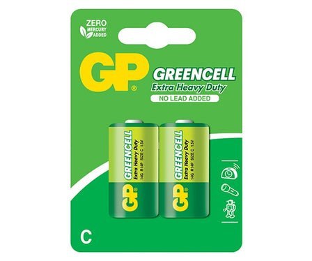 GP BATTERY BATERIA GREENCELL 1.5V R14 C 2 SZTUKI GP BATTERY BATERIA GREENCELL 1.5V R14 C 2 SZTUKI