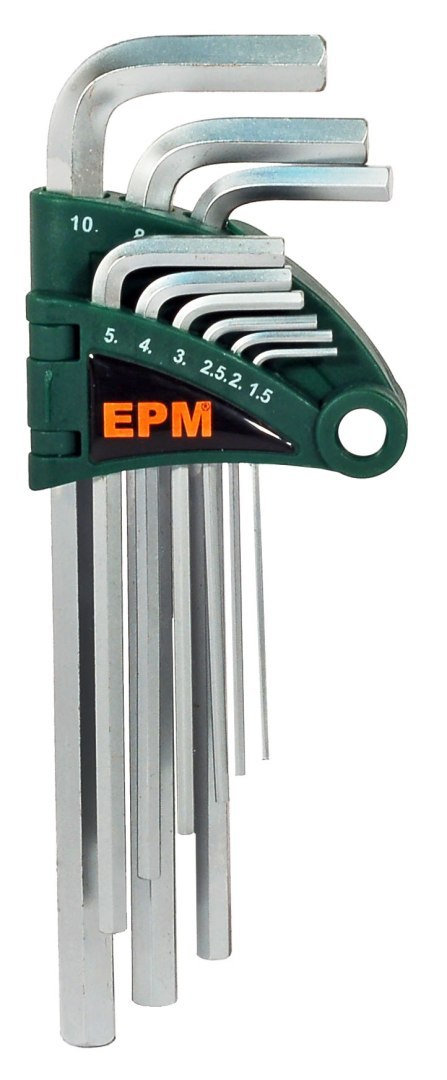 EPM KOMPLET KLUCZY IMBUSOWY ''HEX'' TYP L 9SZT DŁUGIE EPM KOMPLET KLUCZY IMBUSOWY ''HEX'' TYP L 9SZT DŁUGIE