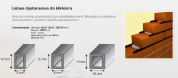 UN LISTWA DYSTANSOWA DO CEGŁY KLINKIEROWEJ 10*10MM 2MB