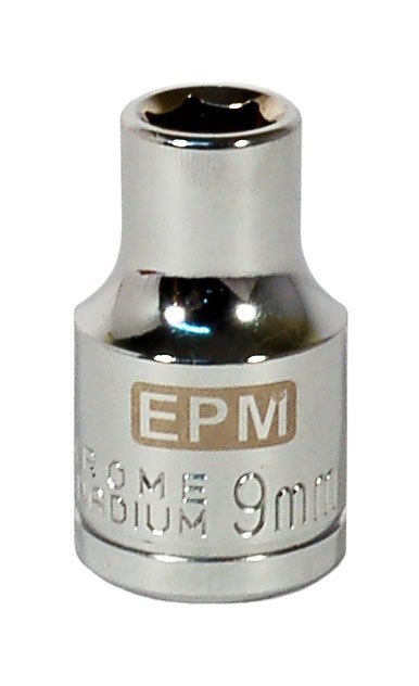 EPM NASADKA KRÓTKA 1/2'' 6-KĄTNA CHROMOWANA 9MM