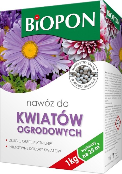 BIOPON NAWÓZ - DO KWIATÓW OGRODOWYCH GRANULAT 1KG BIOPON NAWÓZ - DO KWIATÓW OGRODOWYCH GRANULAT 1KG