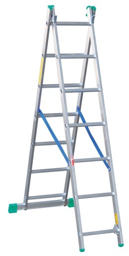 DRABEX DRABINA ALUMINIOWA 2-ELEMENTOWA 309CM 7+7 SZCZEBLI