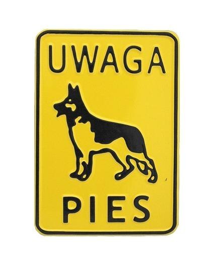 UN TABLICA 15*20CM UWAGA PIES UN TABLICA 15*20CM UWAGA PIES