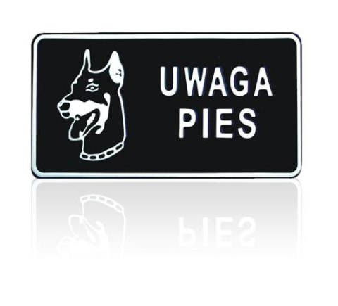 UN TABLICA 15*29CM UWAGA PIES UN TABLICA 15*29CM UWAGA PIES
