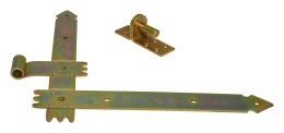 UN ZAWIAS DRZWIOWY KĄTOWY OCYNKOWANY 250MM 2 SZTUKI