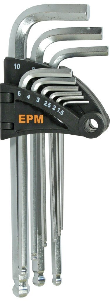 EPM KOMPLET KLUCZY IMBUSOWY ''HEX'' TYP L 9SZT Z KULKĄ KRÓTKIE EPM KOMPLET KLUCZY IMBUSOWY ''HEX'' TYP L 9SZT Z KULKĄ KRÓTKIE