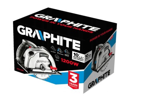 GRAPHITE PILARKA TARCZOWA 1200W 185MM GŁĘBOKOŚĆ CIĘCIA 65MM GRAPHITE PILARKA TARCZOWA 1200W 185MM GŁĘBOKOŚĆ CIĘCIA 65MM