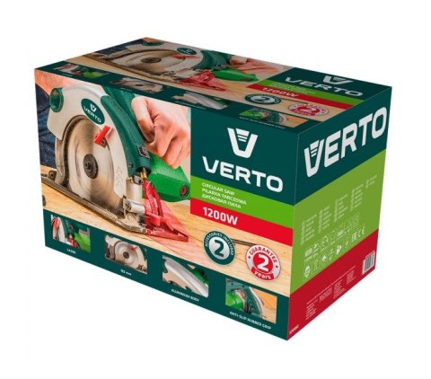 VERTO PILARKA TARCZOWA 185MM 1200W Z LASEREM VERTO PILARKA TARCZOWA 185MM 1200W Z LASEREM
