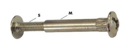 HSI ŚRUBA MEBLOWA Z 2-ŁBAMI 30-45MM DO OTWORU 8MM