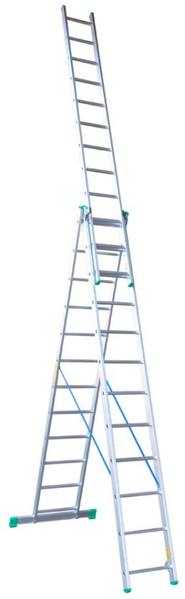 DRABEX DRABINA ALUMINIOWA 3-ELEMENTOWA 841CM 12+12+12 SZCZEBLI