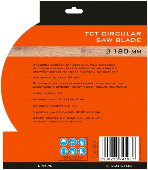 EPM PIŁA SPIEKOWA 180MM 24 ZĘBÓW EPM PIŁA SPIEKOWA 180MM 24 ZĘBÓW