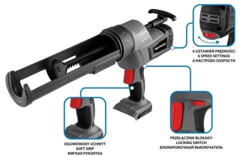 GRAPHITE WYCISKACZ DO TUB ENERGY 18V BEZ AKUMULATORA GRAPHITE WYCISKACZ DO TUB ENERGY 18V BEZ AKUMULATORA